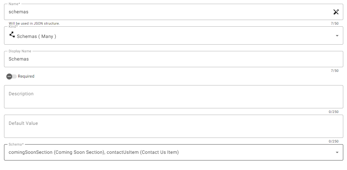 Schema Schemas Kind