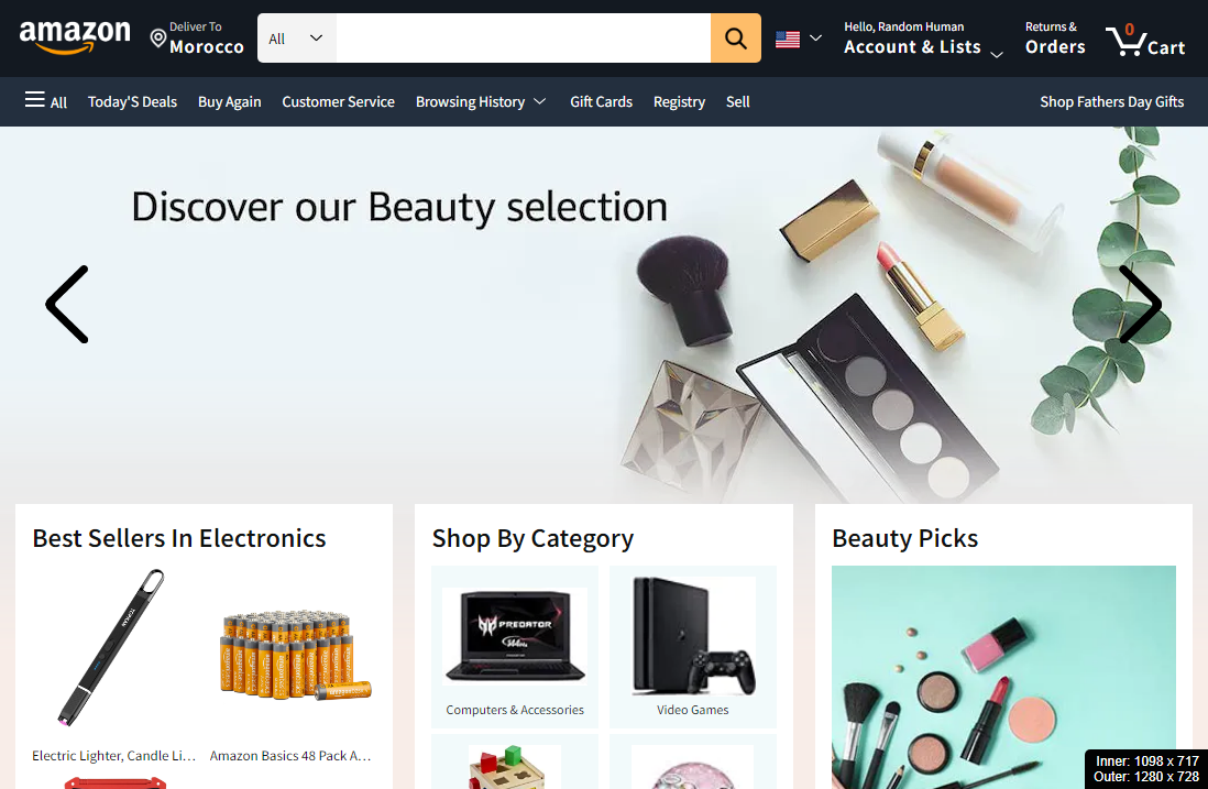 FakeAmazon Home Page.png