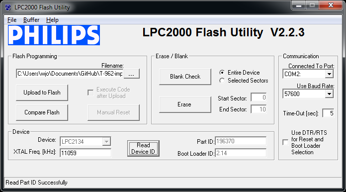 LPC Flash Utility screenshot