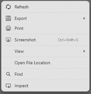 Context menu