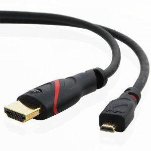 Mediabridge Micro-HDMI to HDMI Cable with Ethernet - 6 Feet - FLEX Series High Speed