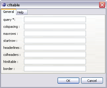 CFTable Dialogue