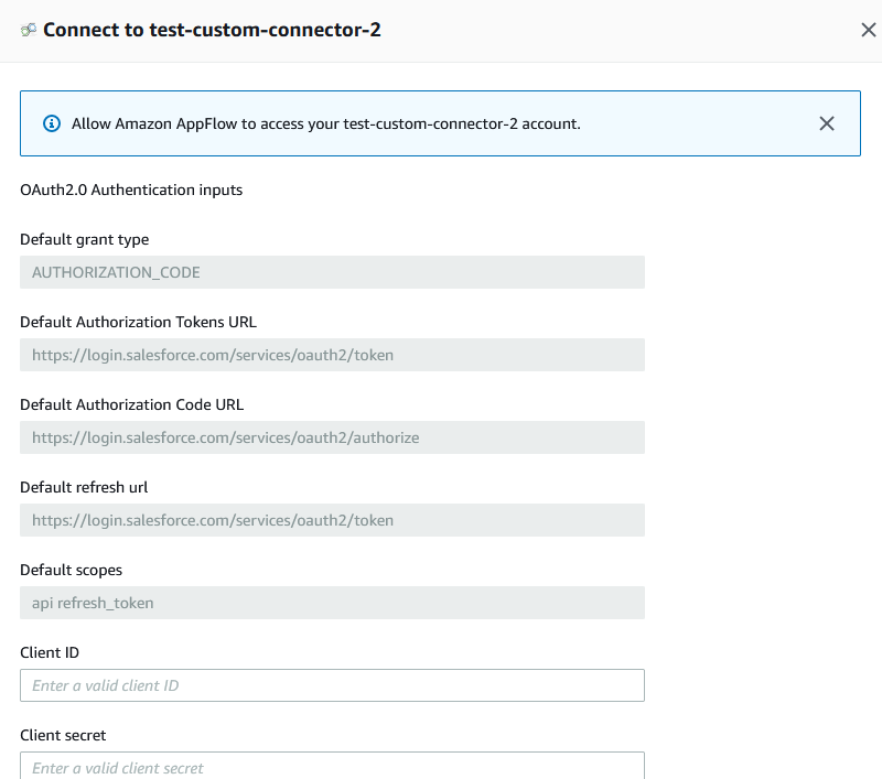 appflow-console-connection-details.png