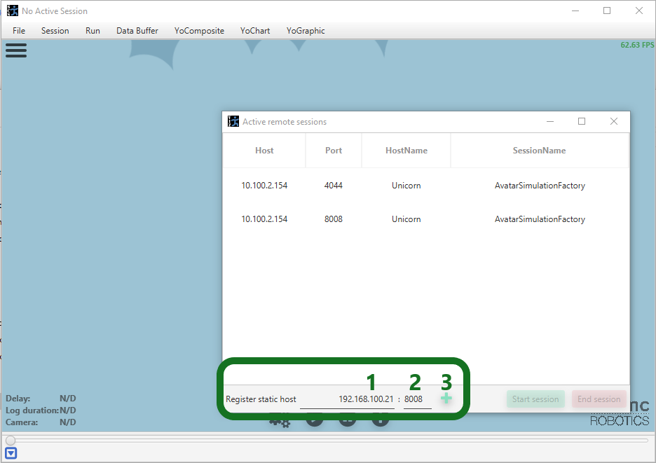 Register static host