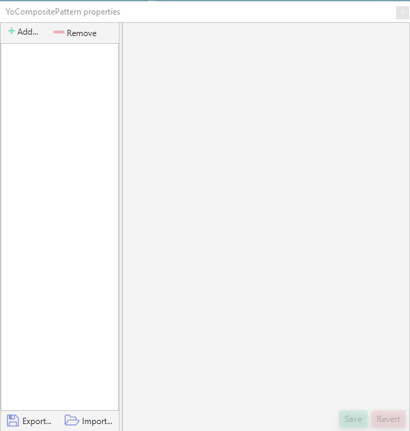YoCompositePattern editor