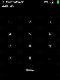 PortaPack receiver frequency keypad