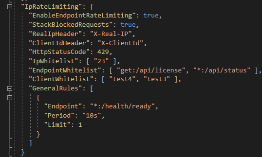 20d configure IpRateLimining in appsettiong.json.png