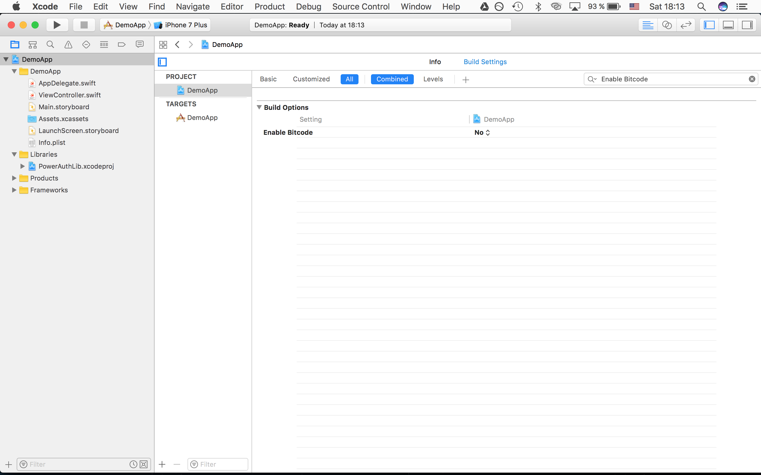 Disable Bitcode in Xcode